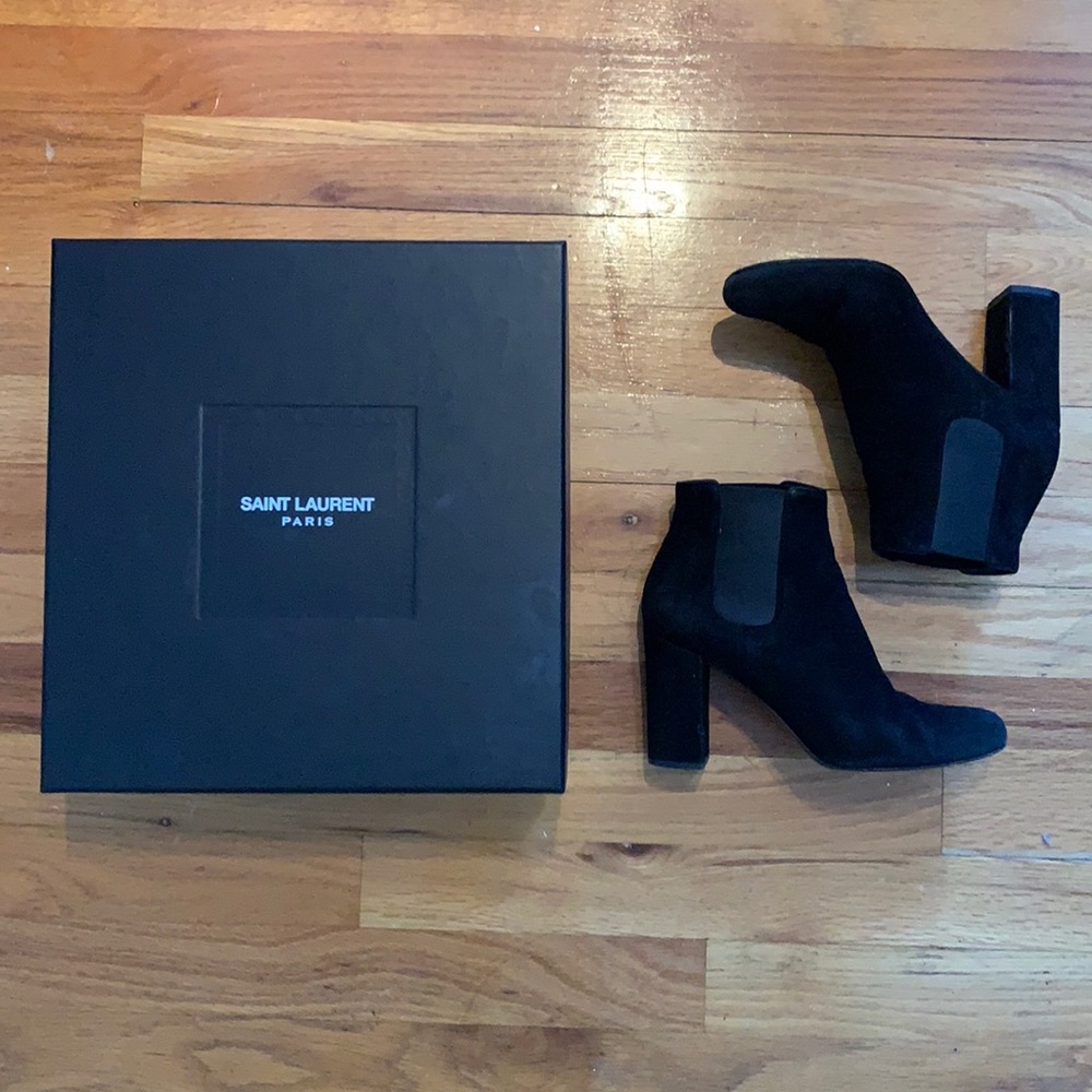 Saint Laurent Black Suede Boots